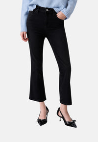 Jeans da donna bootcut con strass Liu Jo Nero