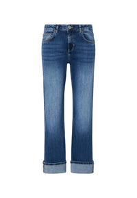 Jeans da donna bootcut con strass Liu Jo Blue Denim