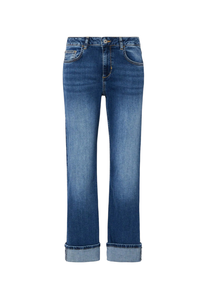 Jeans da donna bootcut con strass Liu Jo Blue Denim