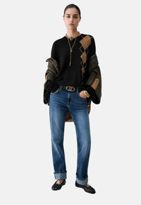 Jeans da donna bootcut con strass Liu Jo Blue Denim