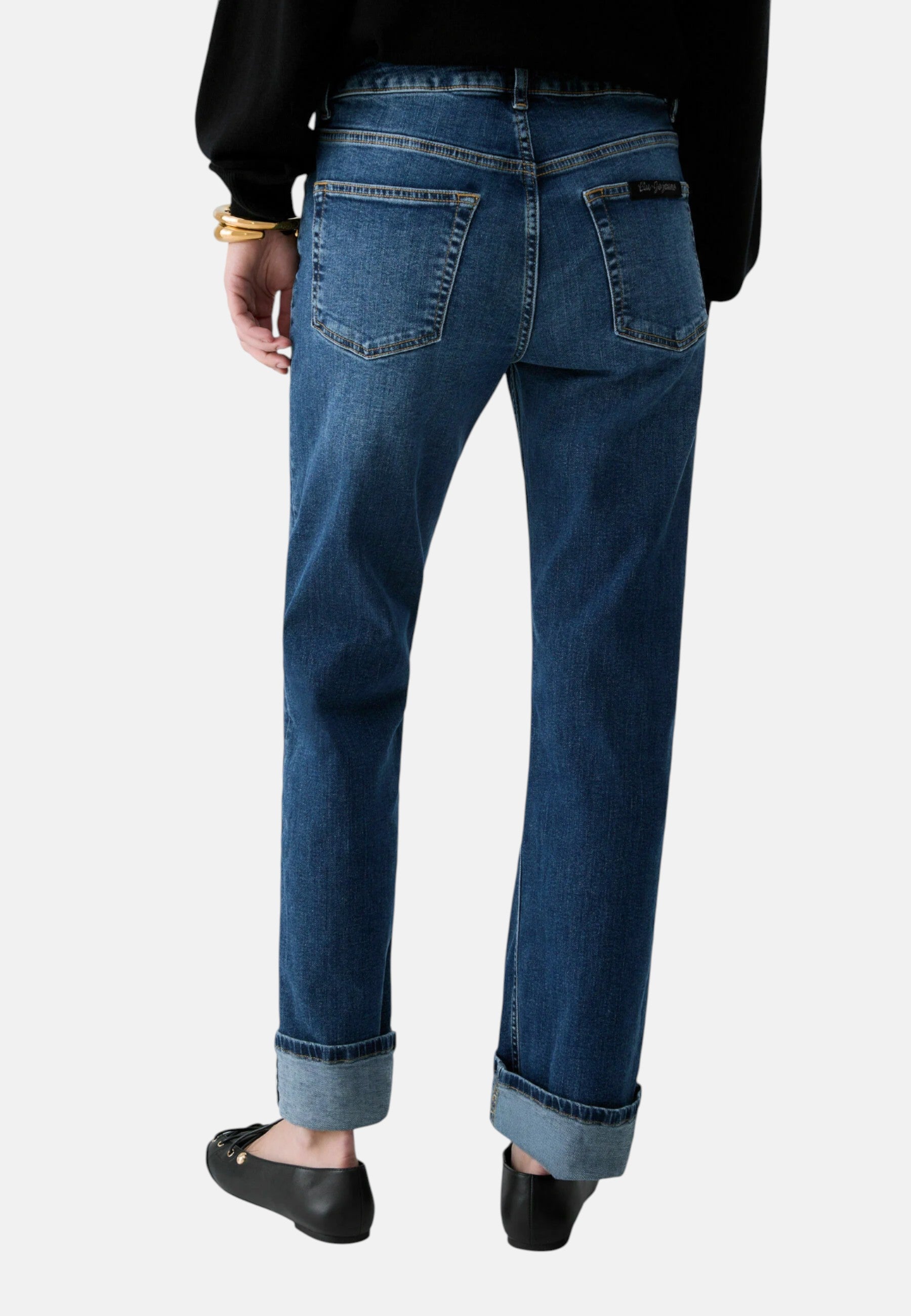 Jeans da donna bootcut con strass Liu Jo Blue Denim