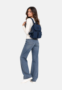 Zaino da donna in Tessuto Riciclato City Pocket Kipling Blue