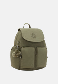 Zaino da donna in Tessuto Riciclato City Pocket Kipling Almost Sage