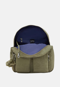 Zaino da donna in Tessuto Riciclato City Pocket Kipling Almost Sage