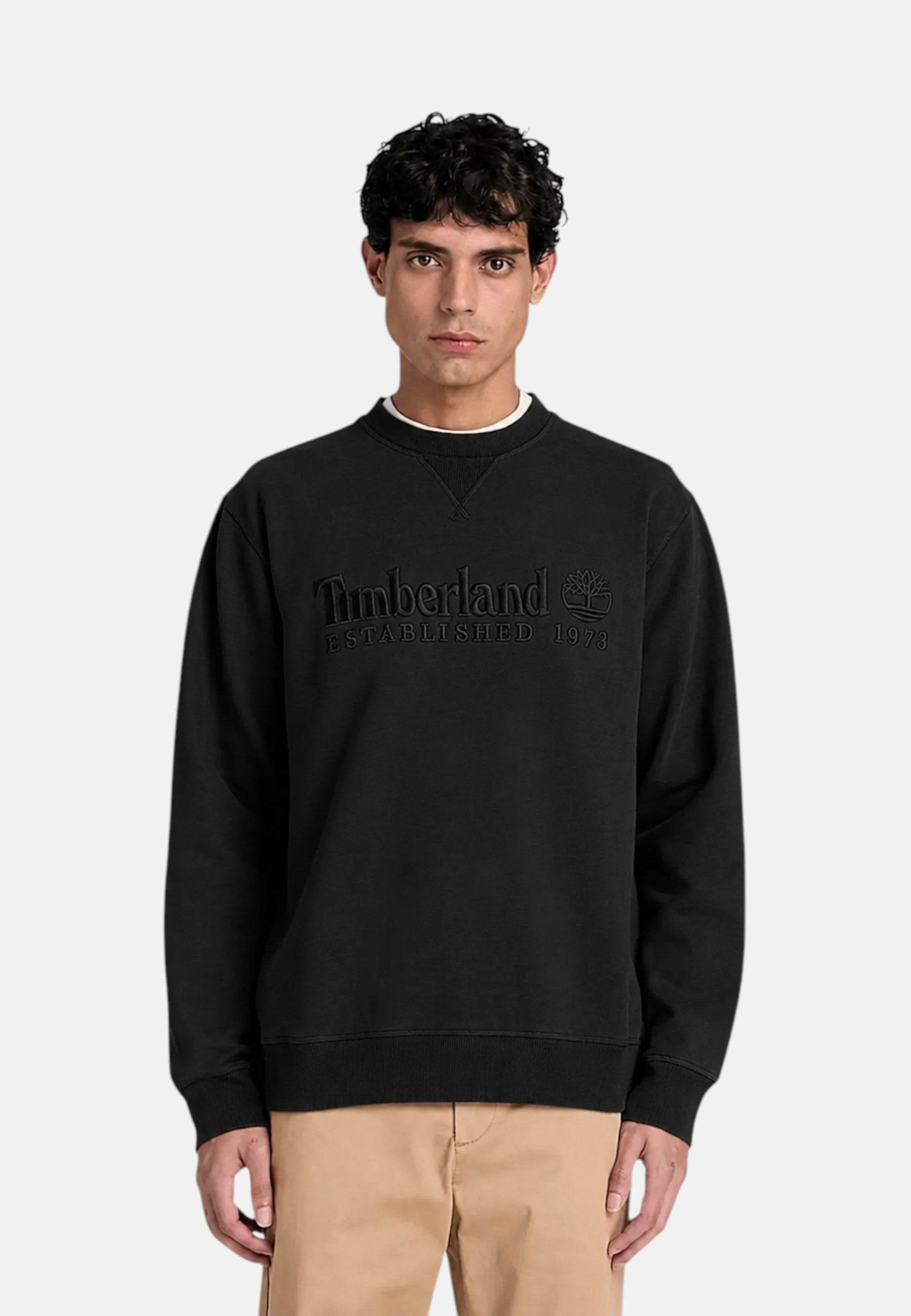 Felpa da uomo in Cotone Timberland Vintage Black