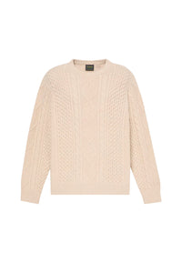Maglione a Trecce da Uomo in Cotone Timberland Lght Oatml