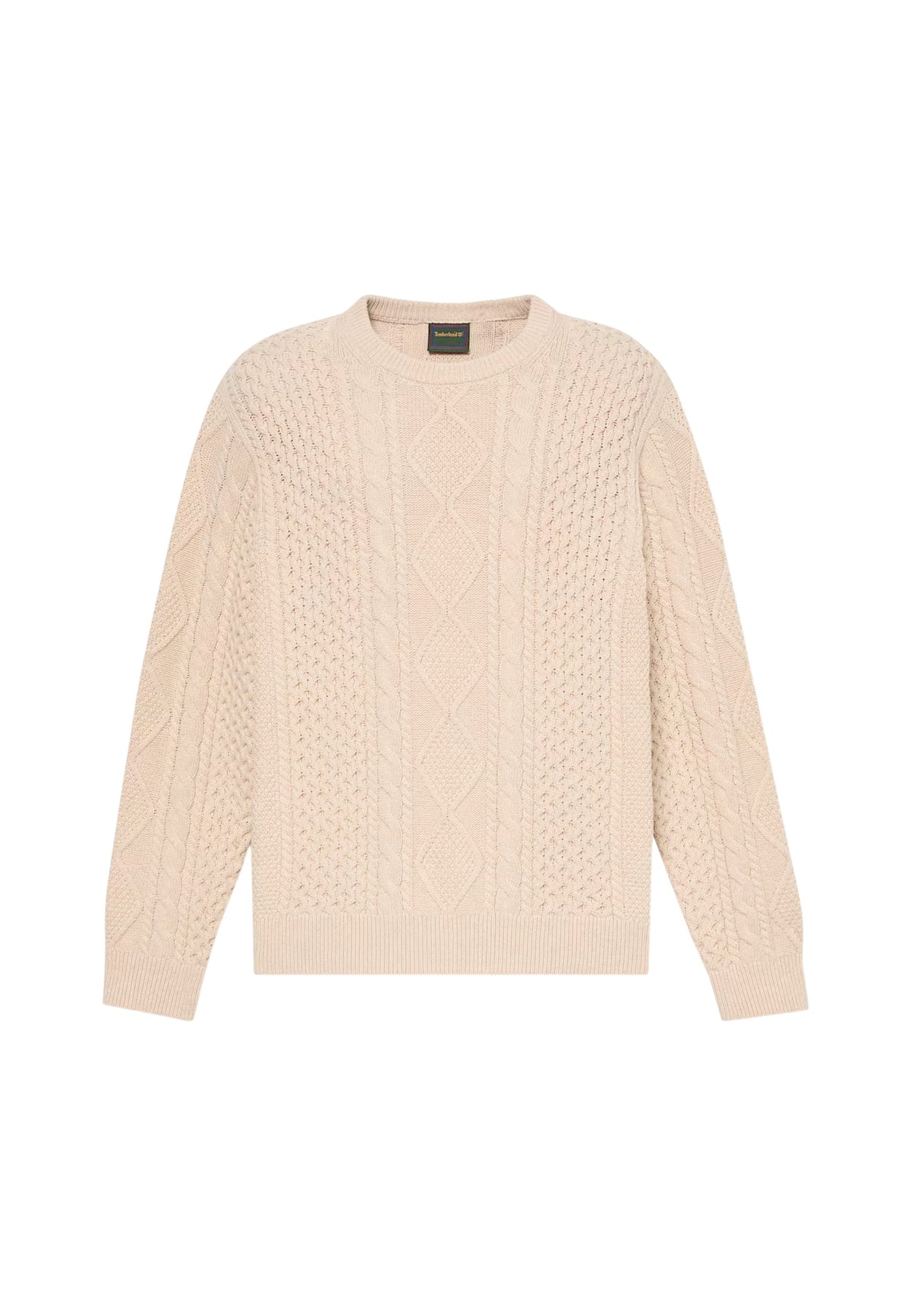 Maglione a Trecce da Uomo in Cotone Timberland Lght Oatml