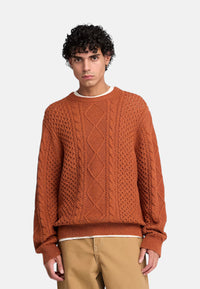 Maglione a Trecce da Uomo in Cotone Timberland Brownout