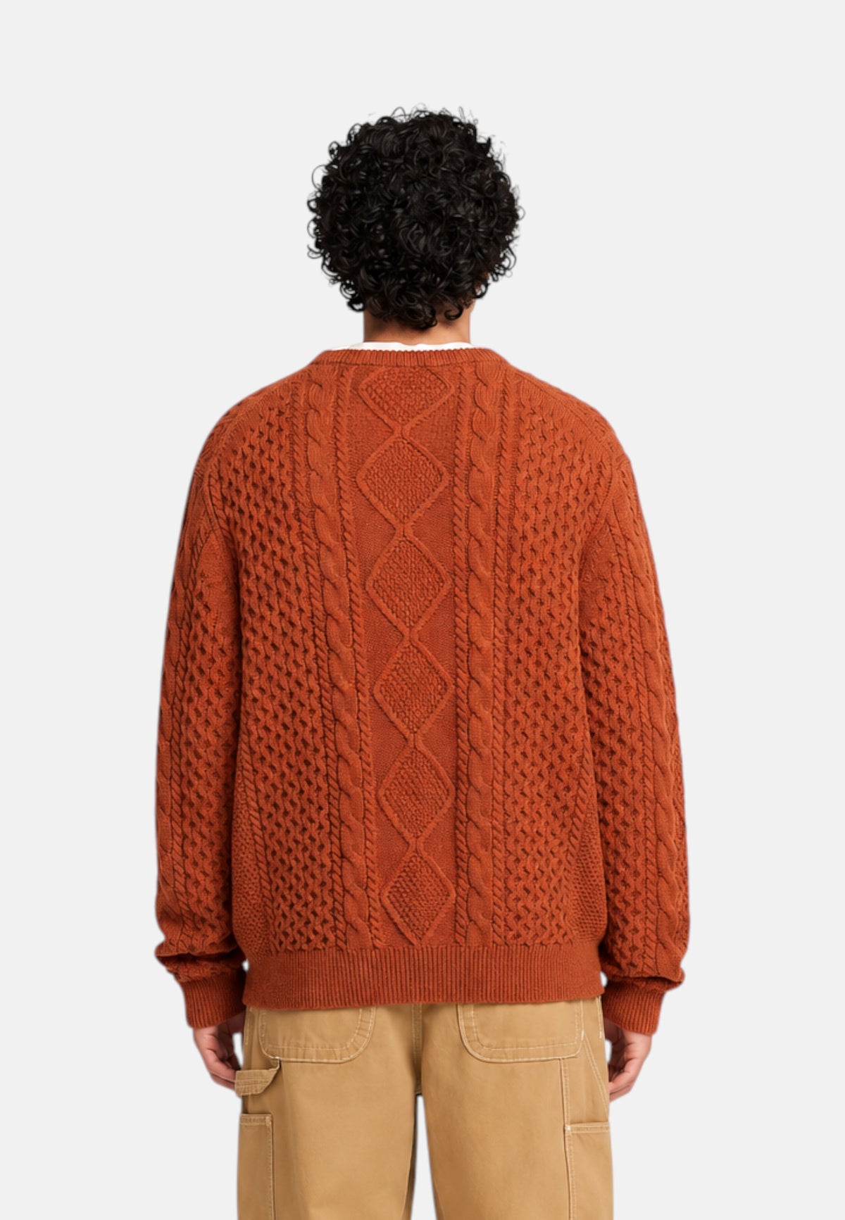 Maglione a Trecce da Uomo in Cotone Timberland Brownout