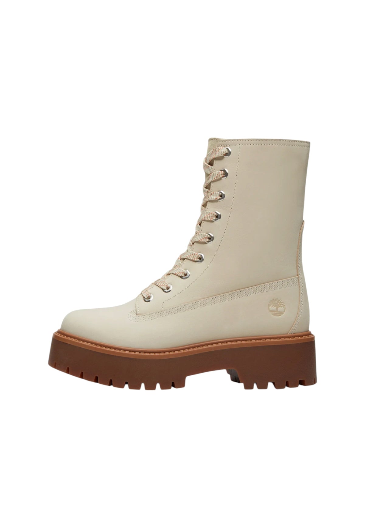 Stivale con Plateau Stone Street Mid da Donna Timberland Light Beige