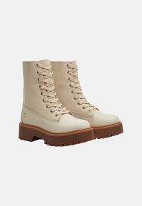 Stivale con Plateau Stone Street Mid da Donna Timberland Light Beige