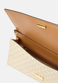 Clutch Donna con stampa logo Michael Kors Vanilla/acrn