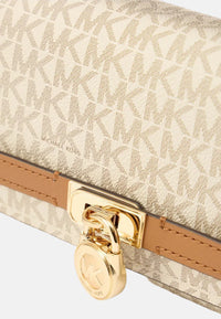 Clutch Donna con stampa logo Michael Kors Vanilla/acrn