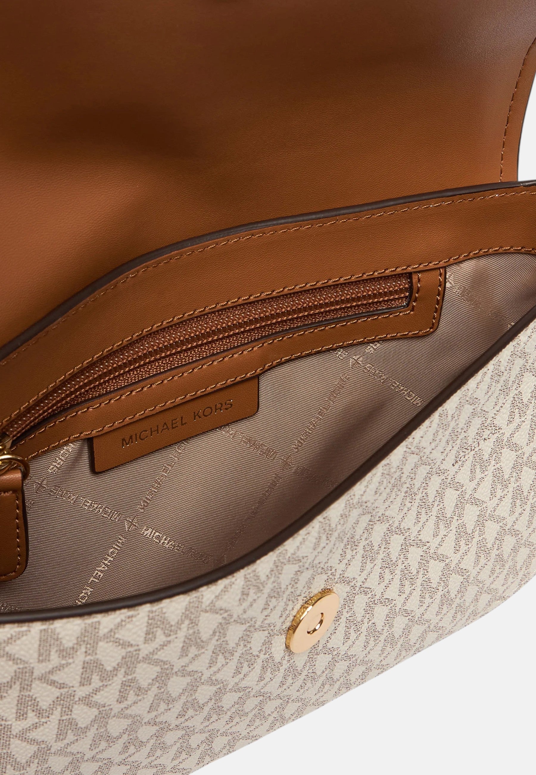 Borsa a Tracolla Donna MIchael Kors Vanilla/acrn