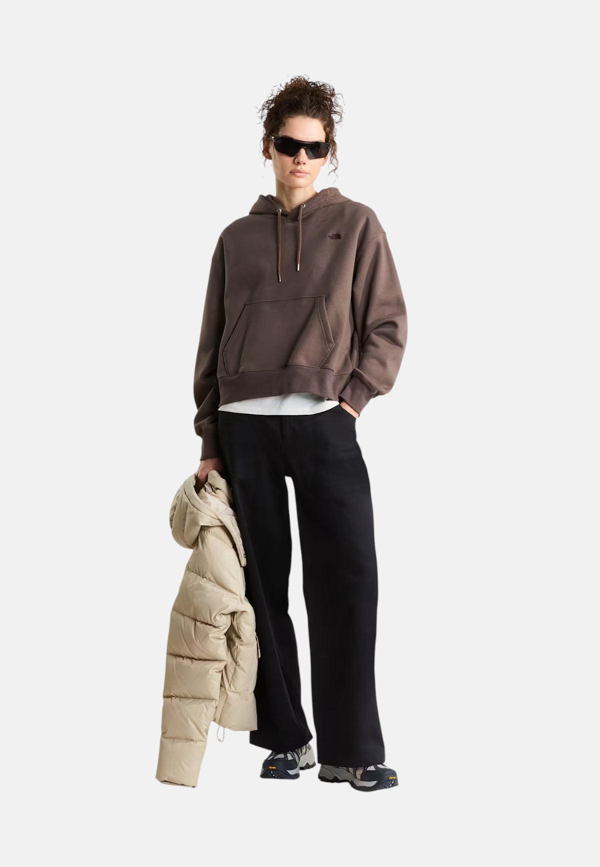 Felpa con cappuccio oversize The North Face™ Essential Simple Dome Boxy da donna. Smokey Brown