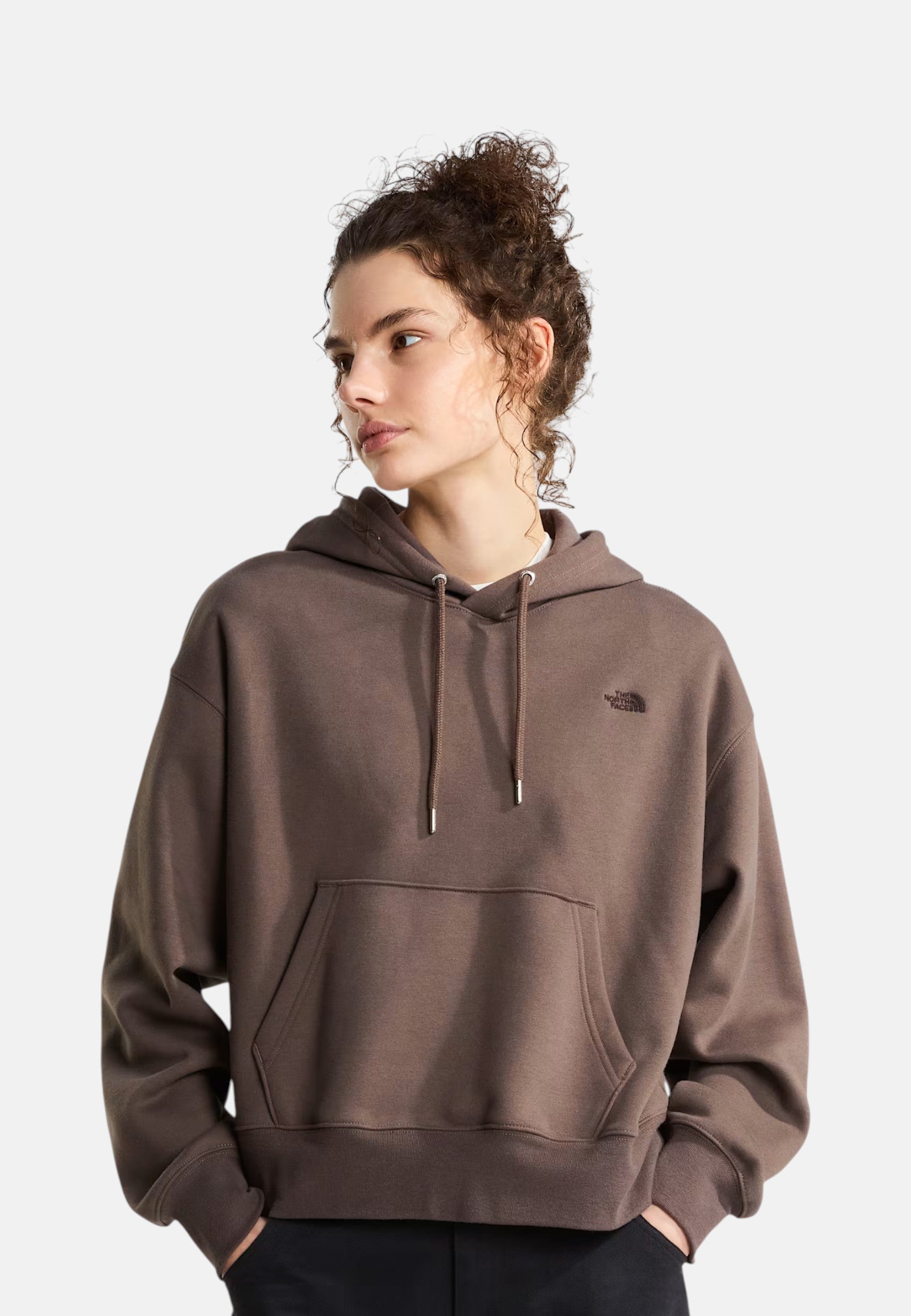 Felpa con cappuccio oversize The North Face™ Essential Simple Dome Boxy da donna. Smokey Brown
