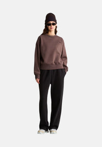 Felpa The North Face oversize Essential Simple Dome Boxy da donna Smokey Brown