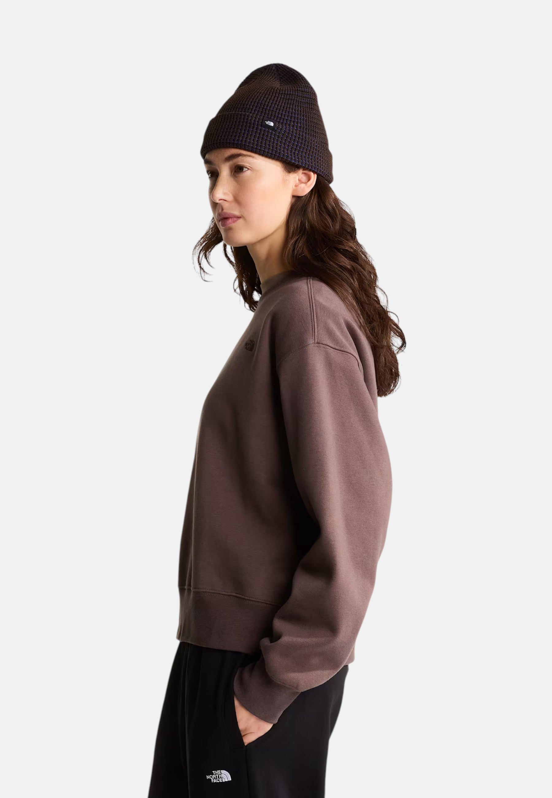 Felpa The North Face oversize Essential Simple Dome Boxy da donna Smokey Brown