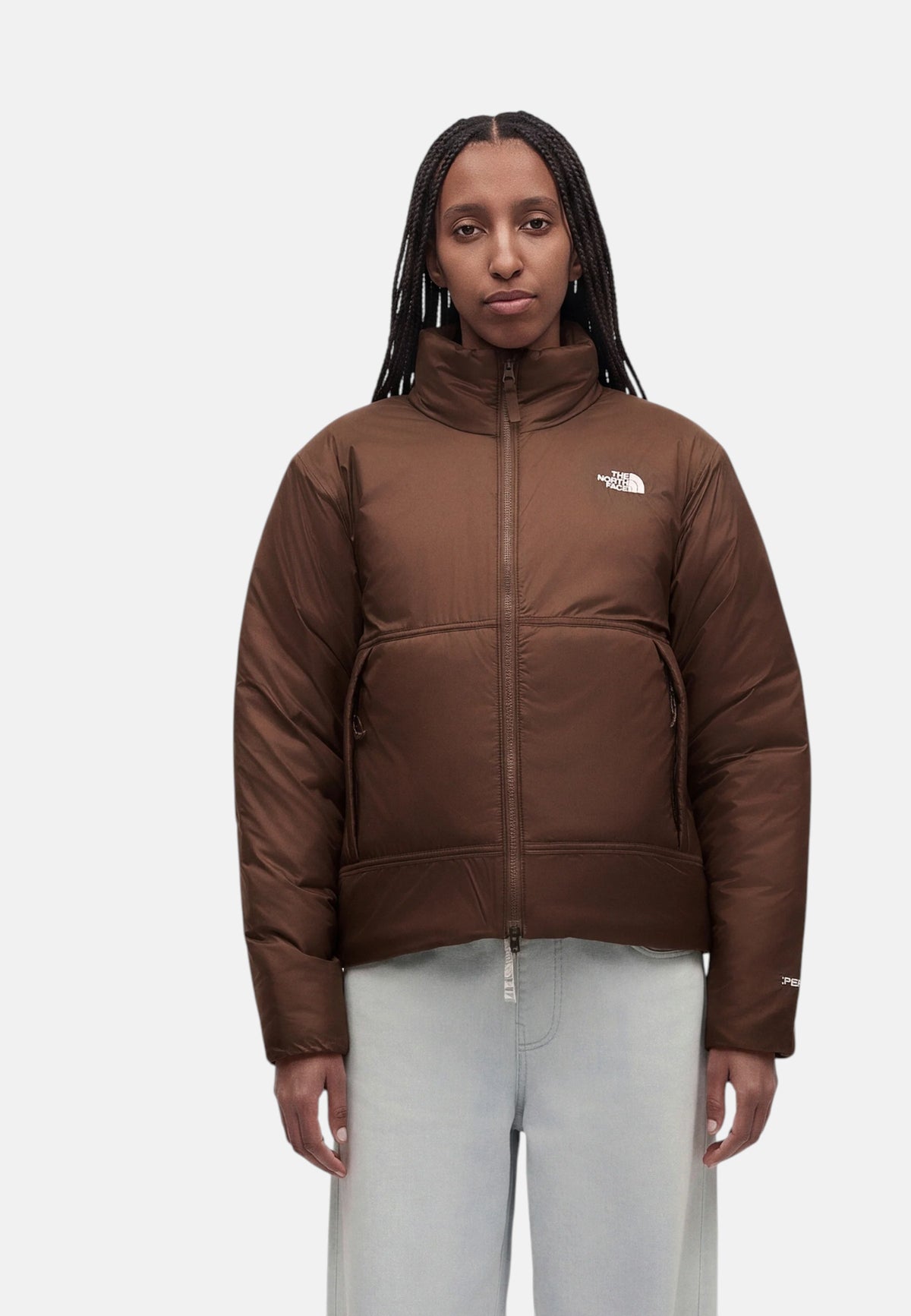 Piumino Donna in Tessuto Tecnico Donna The North Face Smokey Brown