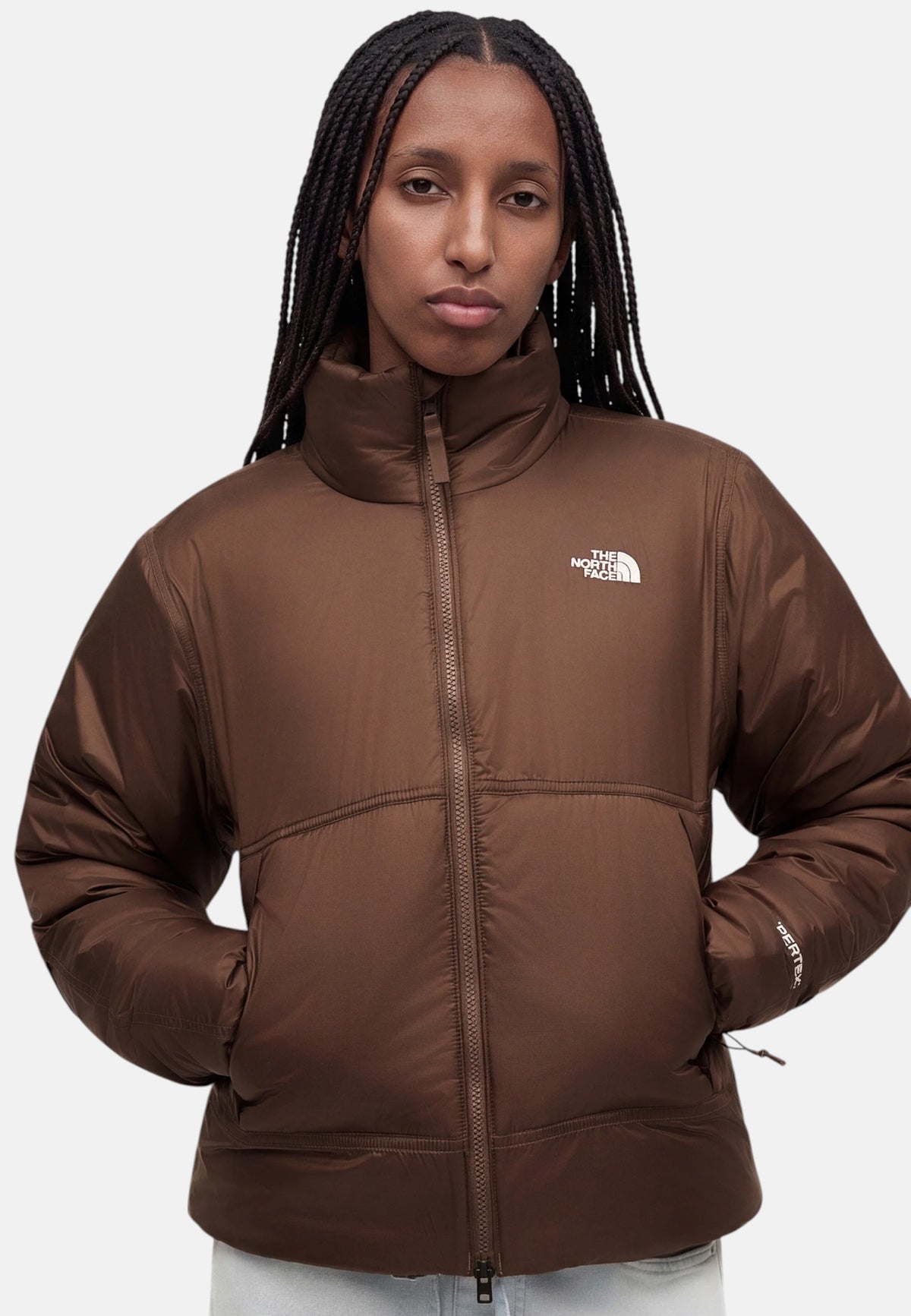 Piumino Donna in Tessuto Tecnico Donna The North Face Smokey Brown
