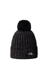 Berretto Uomo con pompon e riquadro con logo TNF. Black
