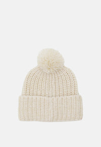 Berretto Uomo con pompon e riquadro con logo TNF. White
