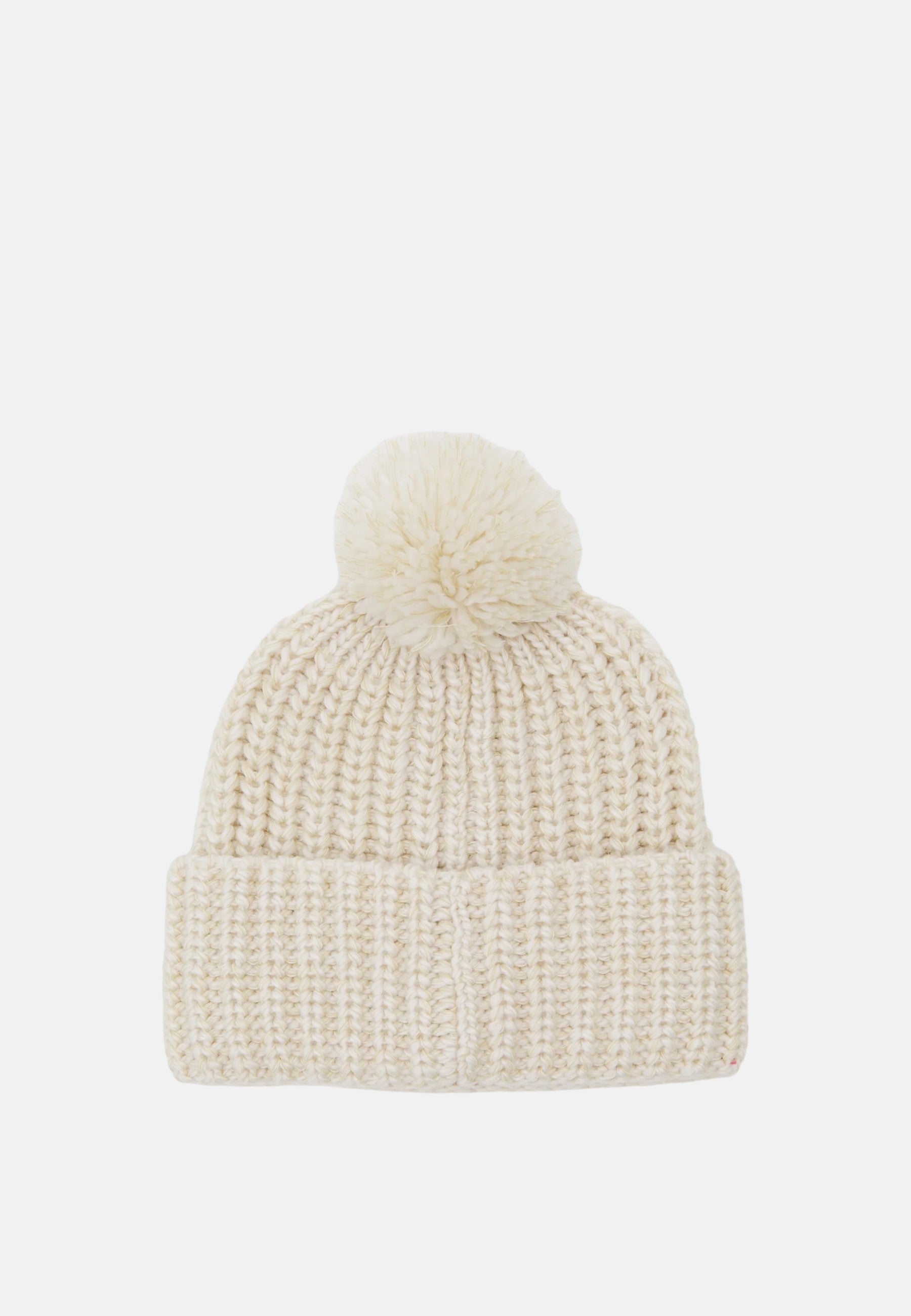 Berretto Uomo con pompon e riquadro con logo TNF. White