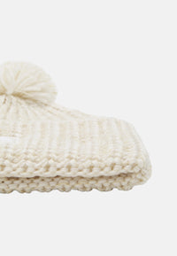 Berretto Uomo con pompon e riquadro con logo TNF. White