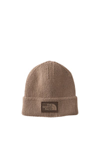 Berretto con risvolto e logo box TNF Garnet