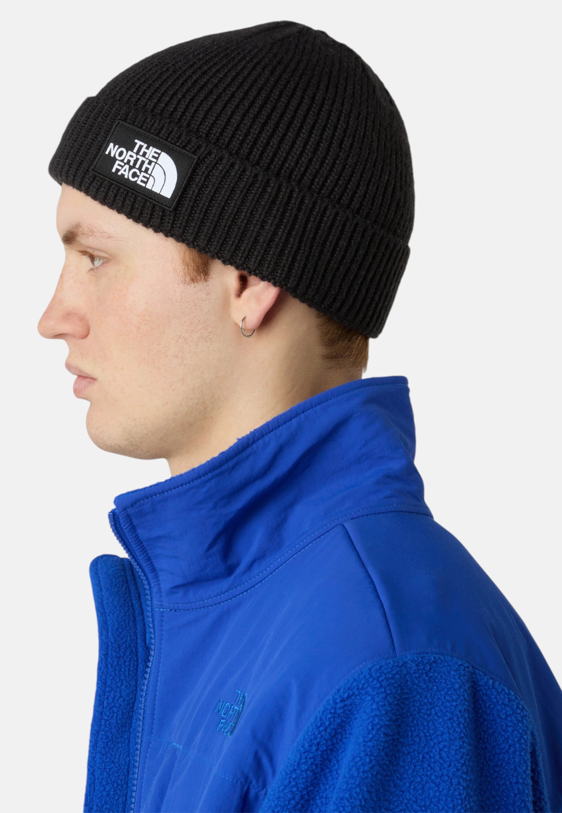 Berretto con risvolto e logo box TNF Black