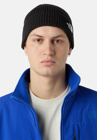 Berretto con risvolto e logo box TNF Black