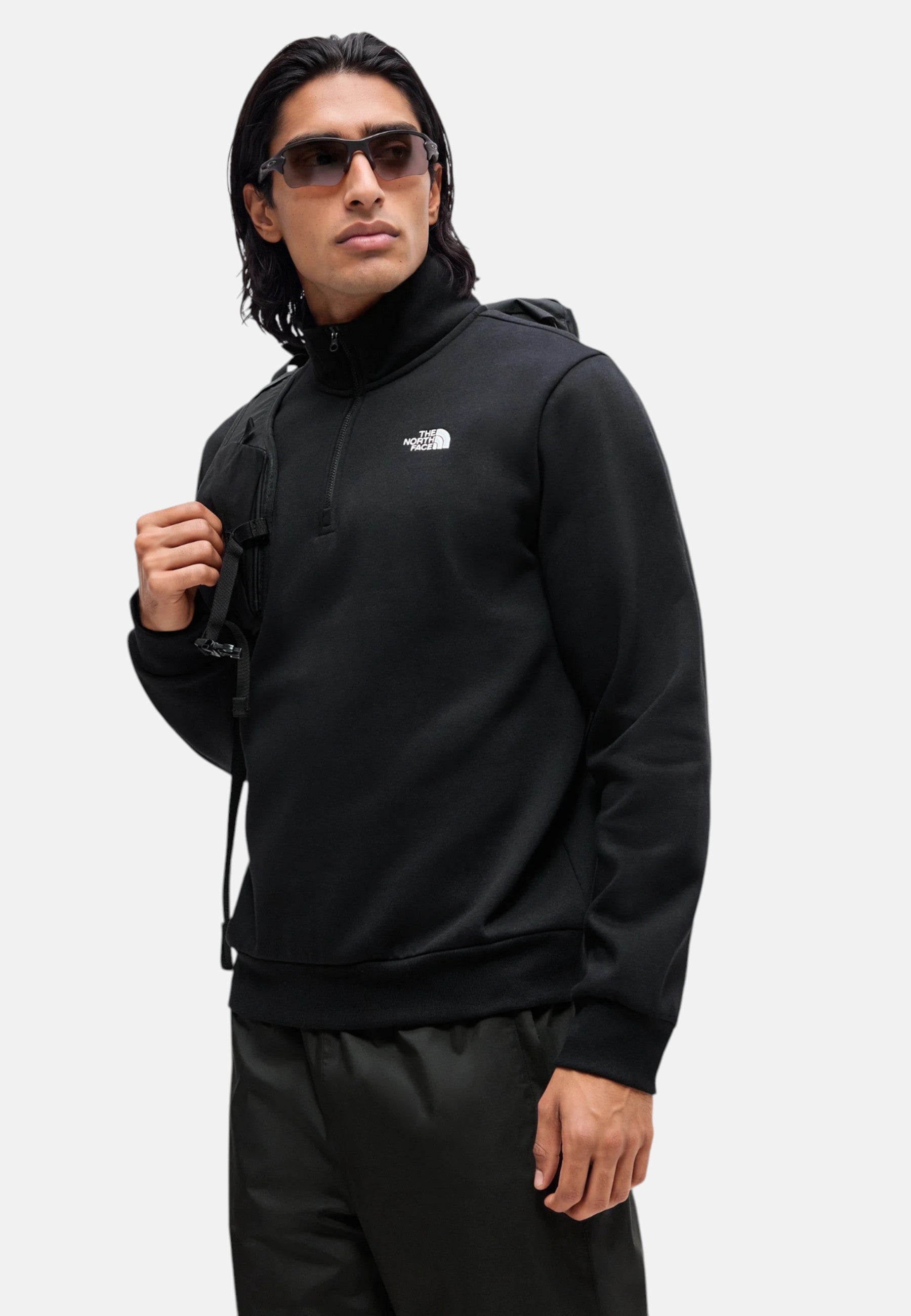 Felpa da uomo Regular con cerniera a ¼ The North Face Black