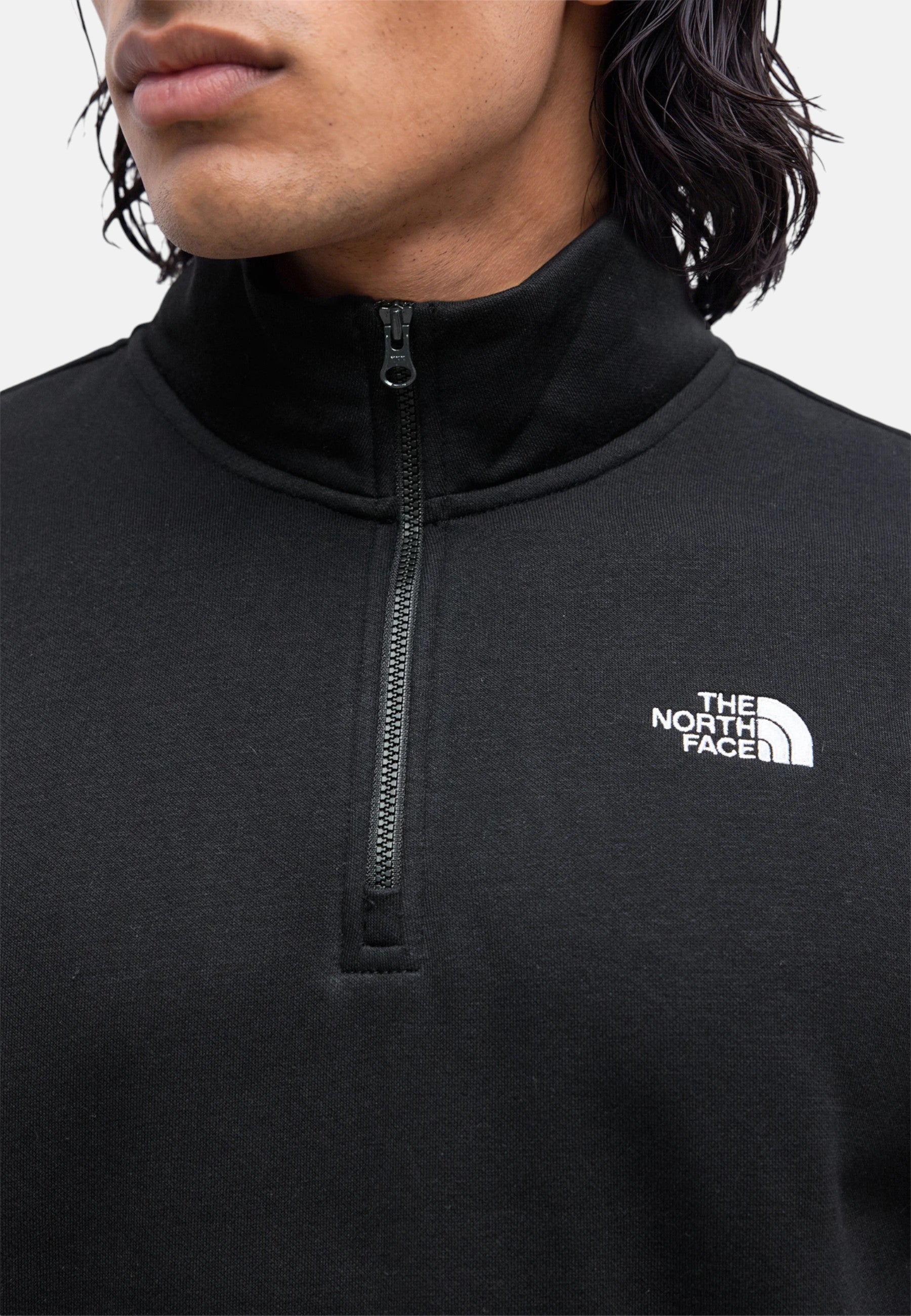 Felpa da uomo Regular con cerniera a ¼ The North Face Black