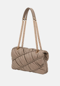 Borsa a tracolla con logo in pelle PINKO Grigio/oro