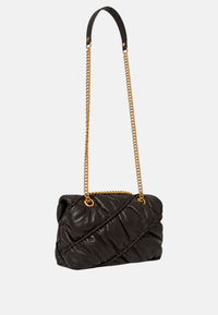 Borsa a tracolla con logo in pelle PINKO Marrone/oro