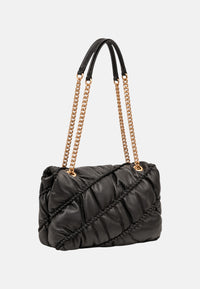Borsa a tracolla con logo in pelle PINKO Nero/oro