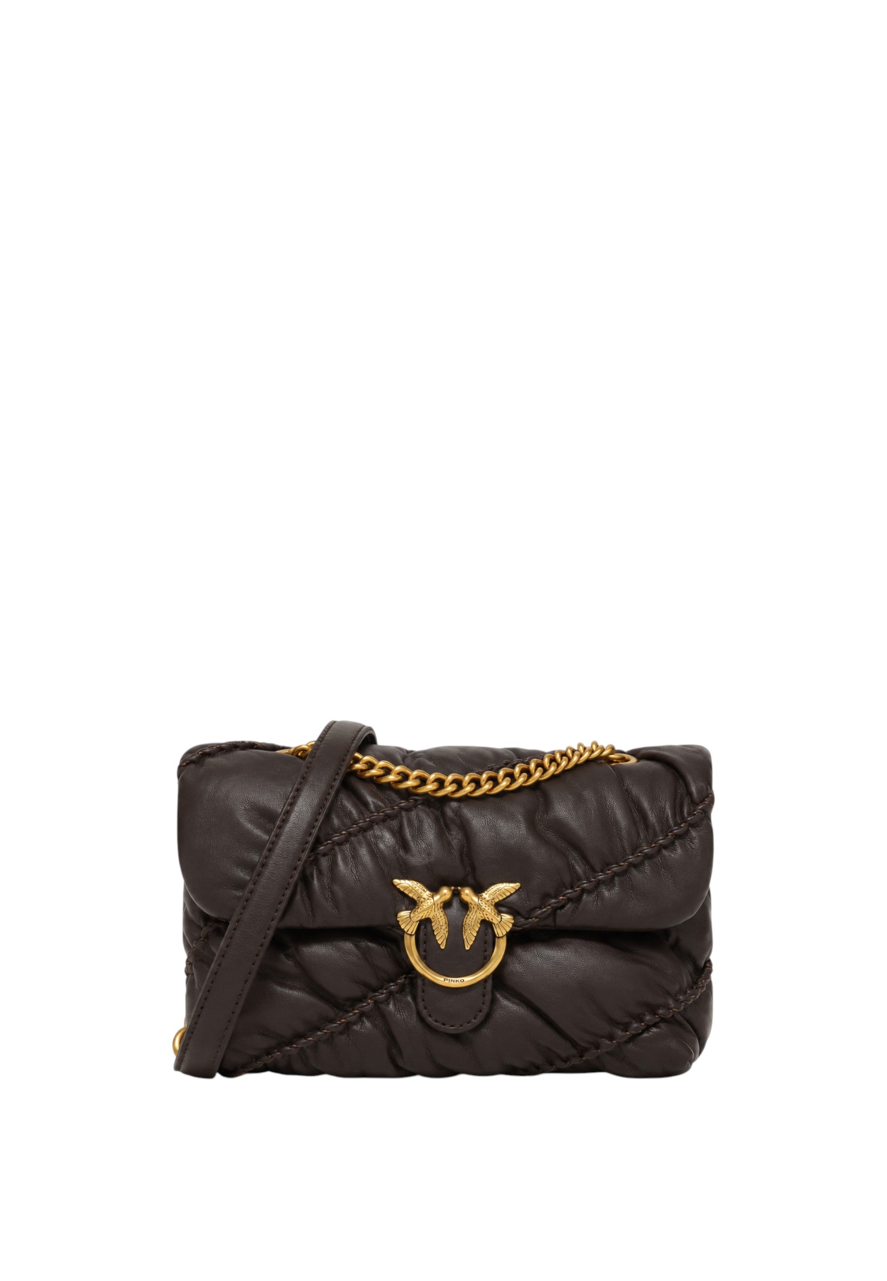 Pinko  Borsa LOVE BAG PUFF MINI ribes-intenso da donna con motivo trapuntato Marrone/oro