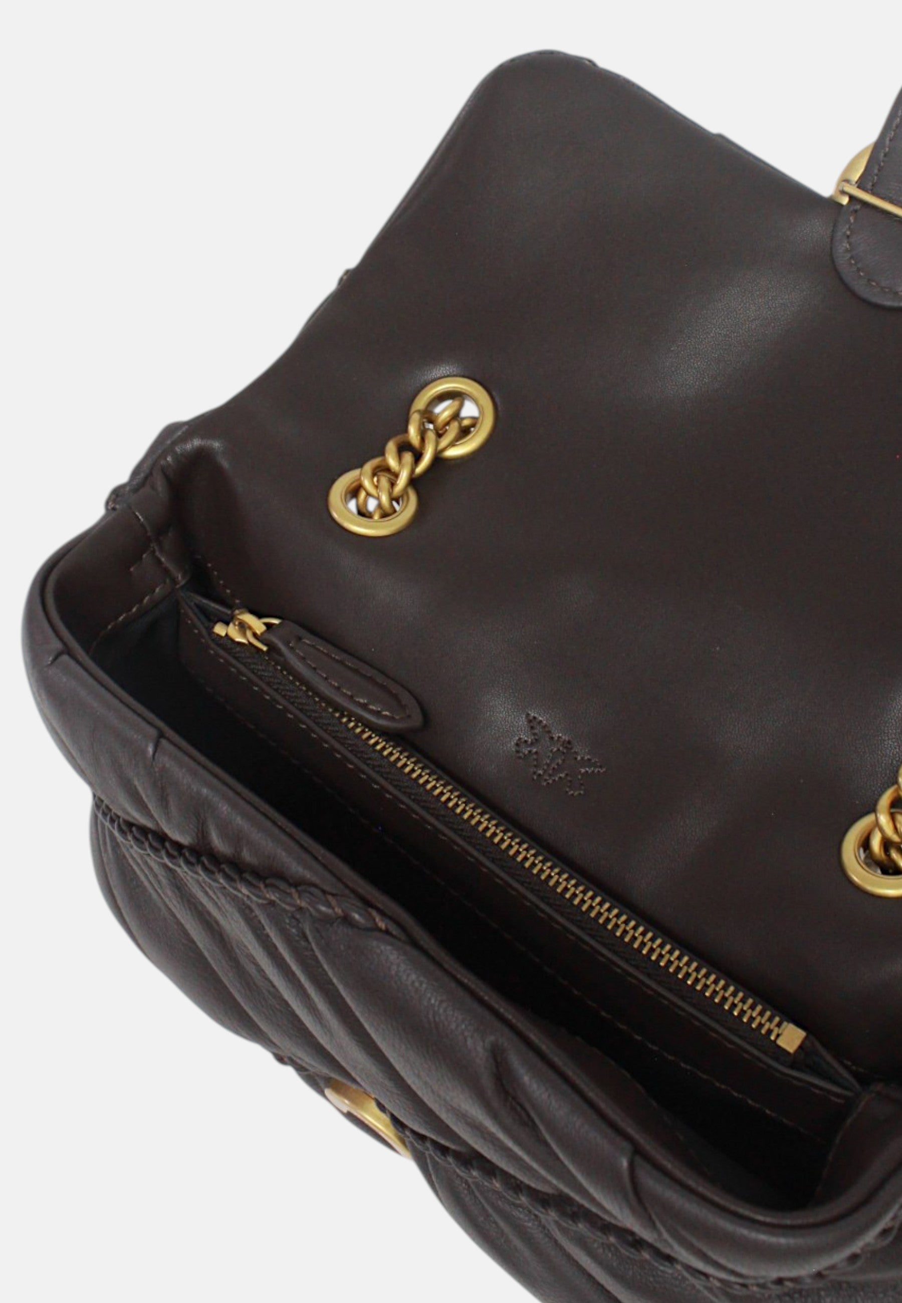 Pinko  Borsa LOVE BAG PUFF MINI ribes-intenso da donna con motivo trapuntato Marrone/oro