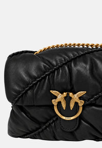 Pinko  Borsa LOVE BAG PUFF MINI ribes-intenso da donna con motivo trapuntato Nero/oro