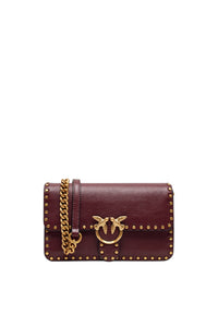 Borsa a spalla in pelle con Tracolla Pinko Ribes/oro