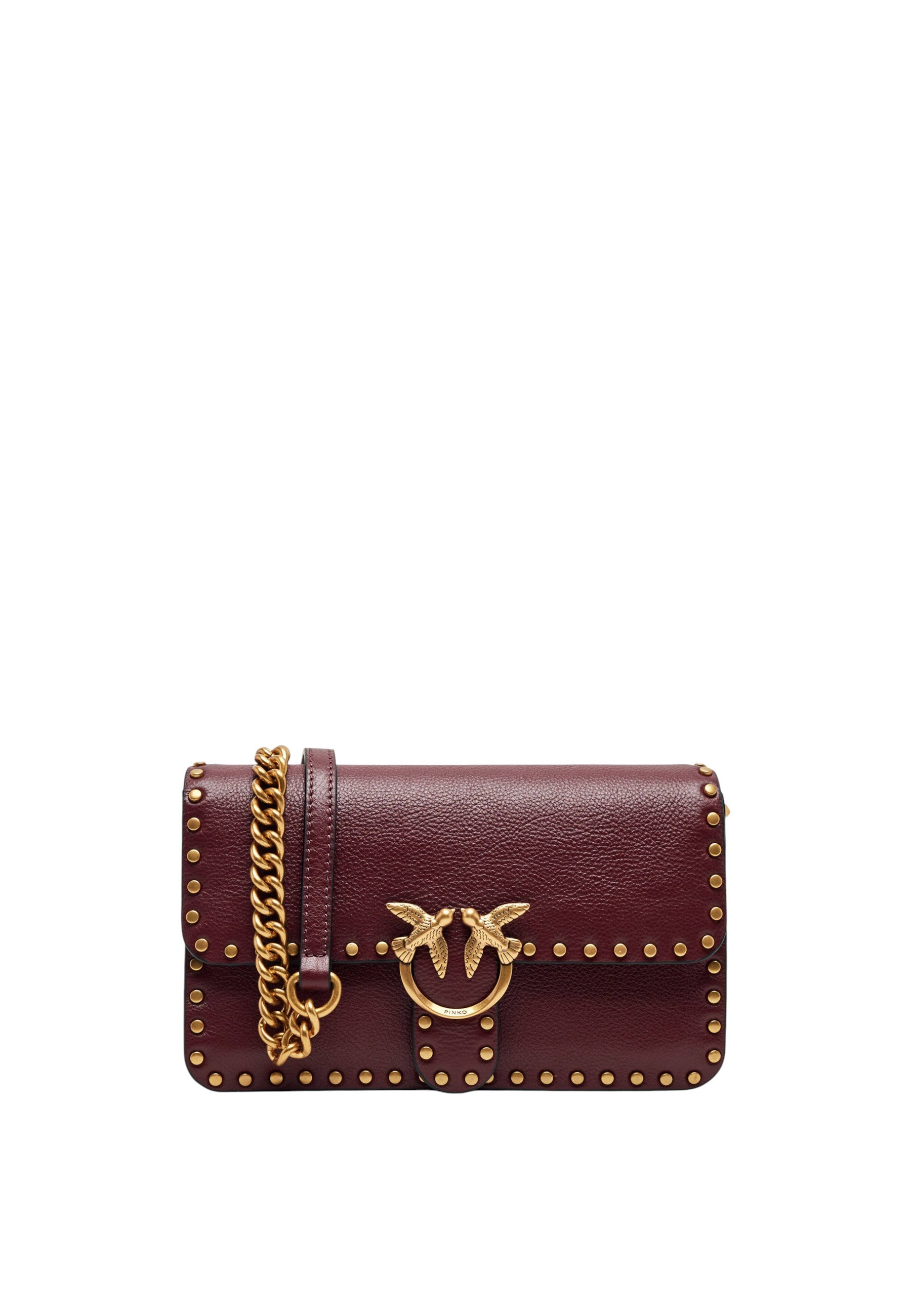 Borsa a spalla in pelle con Tracolla Pinko Ribes/oro