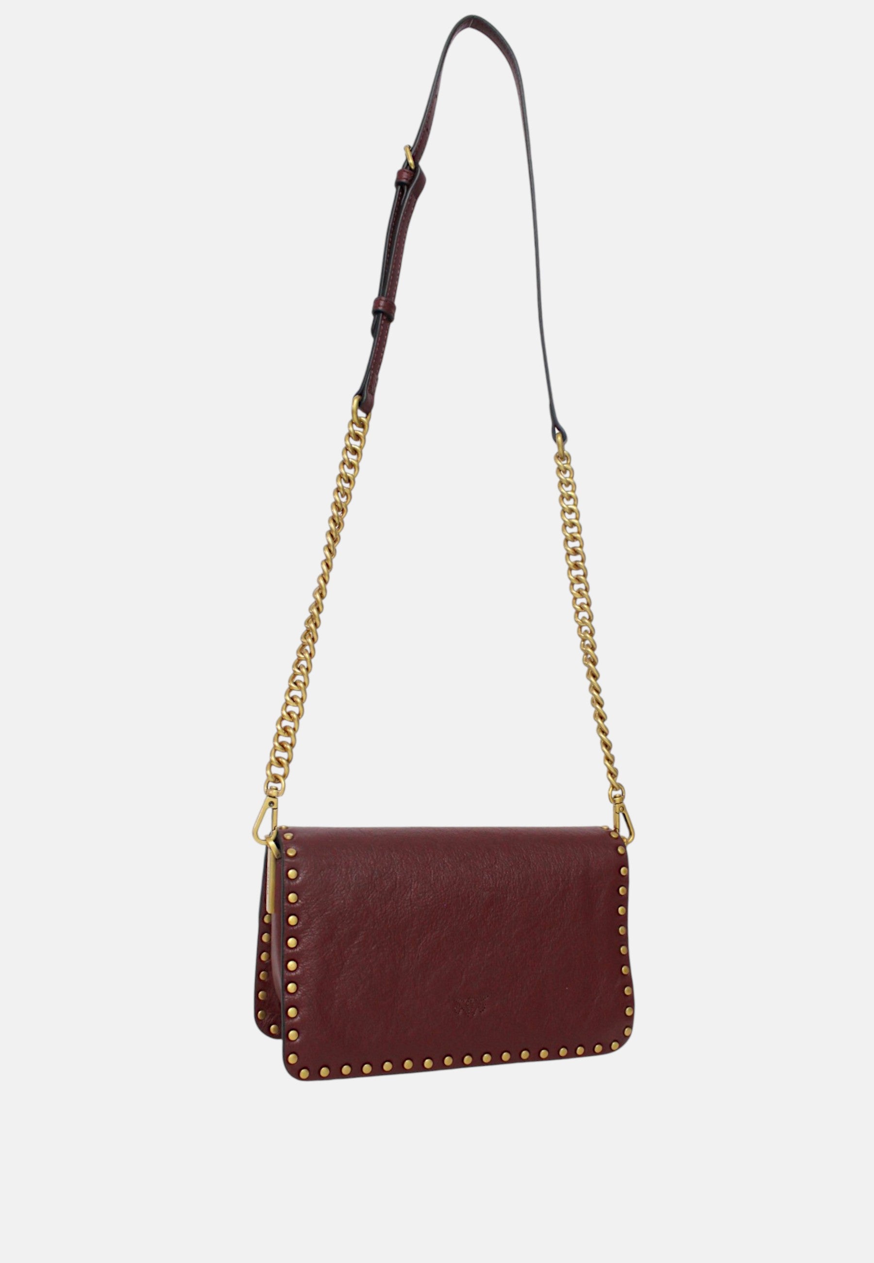 Borsa a spalla in pelle con Tracolla Pinko Ribes/oro