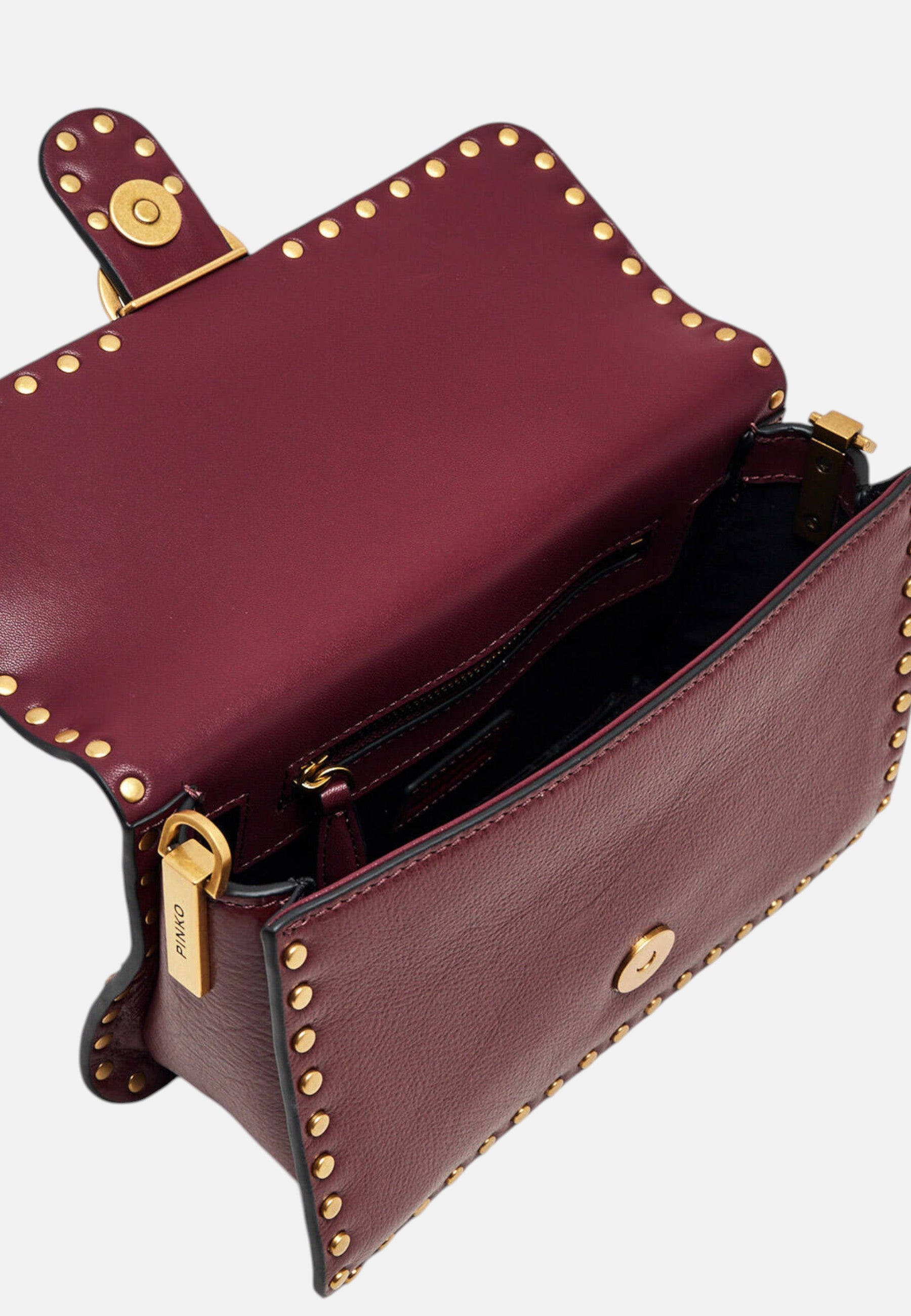 Borsa a spalla in pelle con Tracolla Pinko Ribes/oro