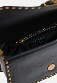 Borsa a spalla in pelle con Tracolla Pinko Nero/oro