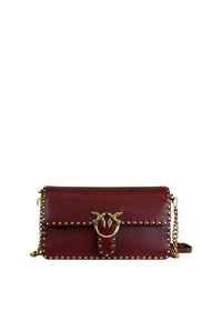 Borsa donna Love One Slouchy in pelle PINKO Ribes/oro