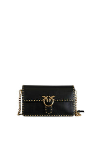 Borsa donna Love One Slouchy in pelle  PINKO Nero/oro