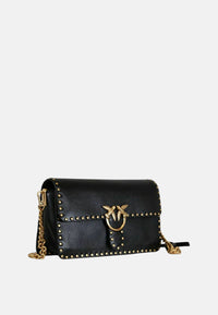 Borsa donna Love One Slouchy in pelle  PINKO Nero/oro