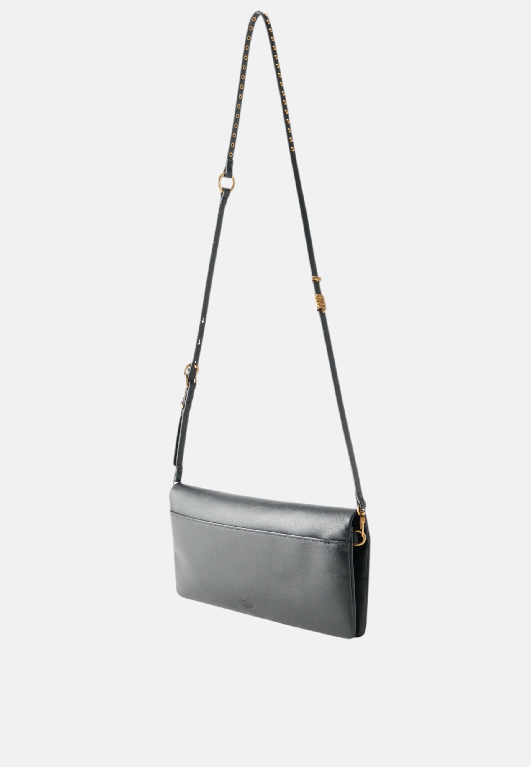 Pinko Pochette a tracolla media Love Bag Click Soft Horizontal in pelle Nero/oro