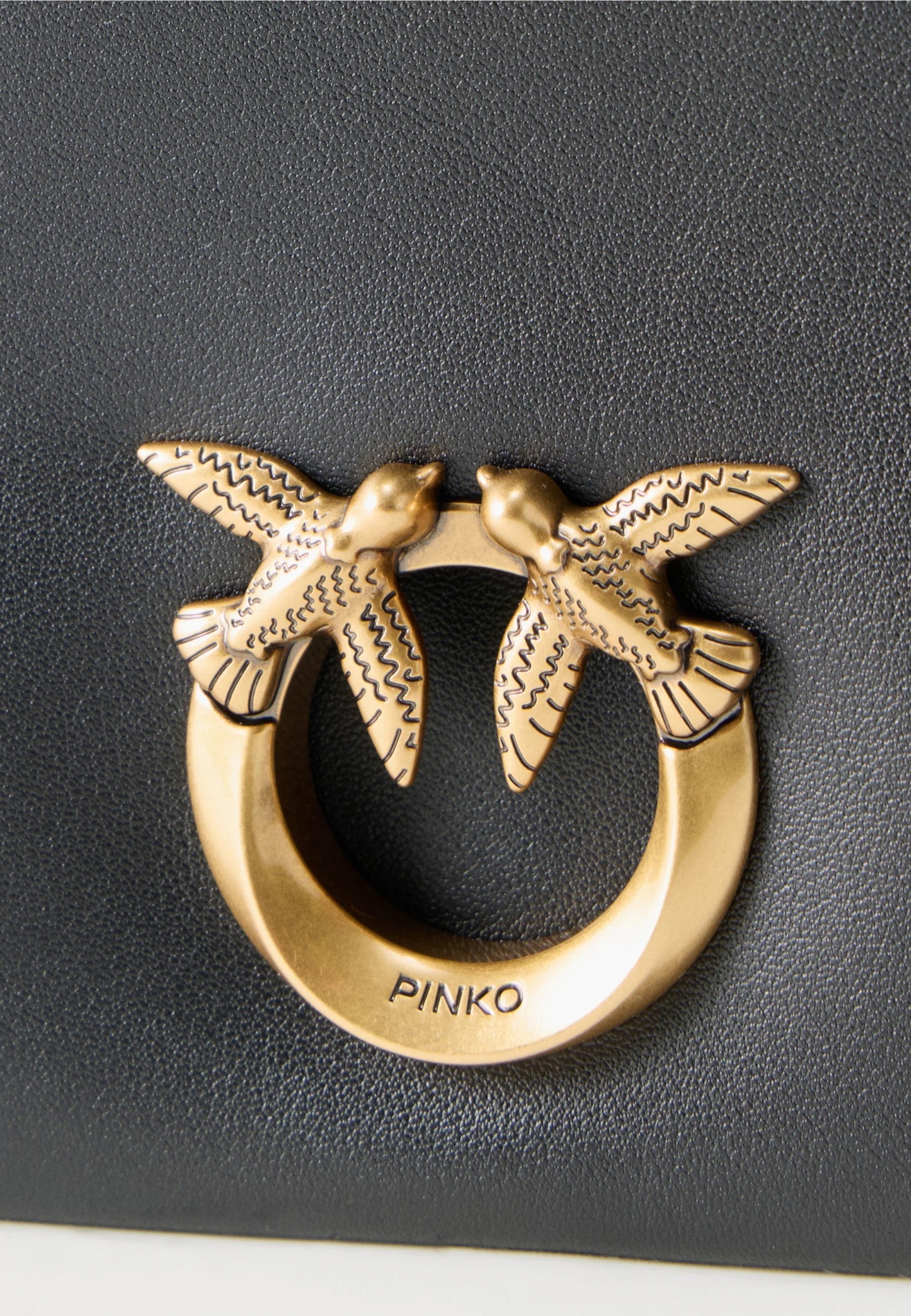 Pinko Pochette a tracolla media Love Bag Click Soft Horizontal in pelle Nero/oro