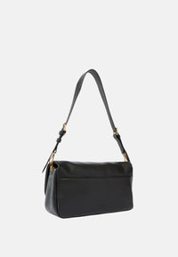 Borsa a tracolla con logo in pelle PINKO Nero/oro